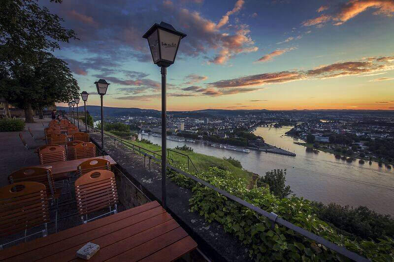 Blick auf Koblenz und das Deutsche Eck